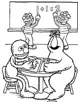 coloriage 1 rue sesame la classe